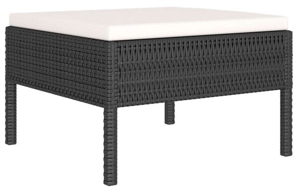 VidaXL Kerti Ülőgarnitúra - 6 részes - Fekete Polyrattan