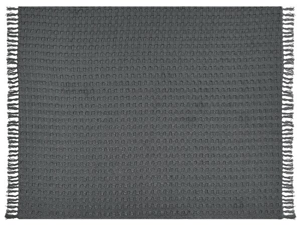 Ágytakaró BERE Pamut 150 x 200 cm Sötétszürke