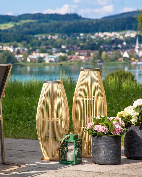 Lámpás TAHITI Bambusz 84 cm Természetes