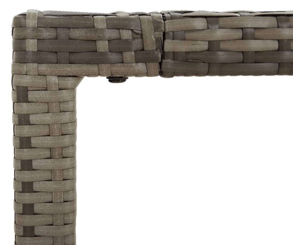 VidaXL Polyrattan Kerti Étkezőgarnitúra - 7 részes - Szürke