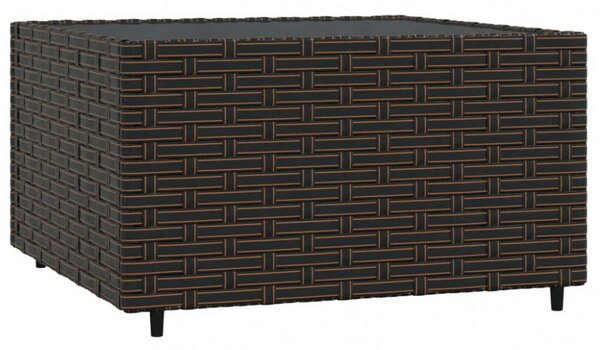 VidaXL 3 részes barna polyrattan kerti ülőgarnitúra párnával