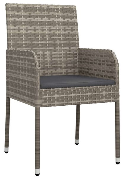 VidaXL Polyrattan Kerti Étkezőgarnitúra - 7 részes - Szürke