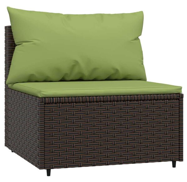 VidaXL 3 részes barna polyrattan kerti ülőgarnitúra párnával