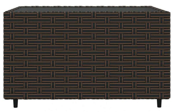 VidaXL 3 részes barna polyrattan kerti ülőgarnitúra párnával