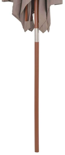 VidaXL Kültéri Napernyő - Bézs - Fa Nyél - 150x200 cm