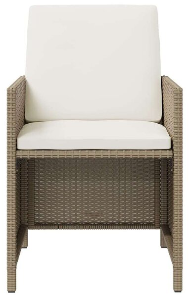 VidaXL Polyrattan Kerti Étkezőgarnitúra - 9 részes, Bézs