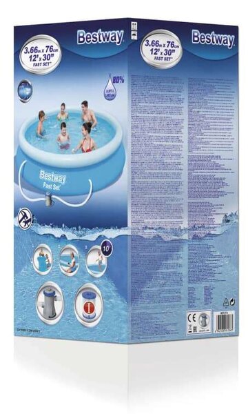 Bestway Fast Set Felfújható Medence - 366 x 76 cm - Szűrőszivattyúval
