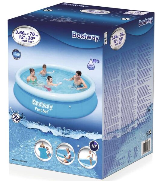 Bestway Fast Set Felfújható Medence - 366 x 76 cm