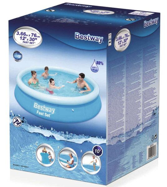 Bestway Fast Set Felfújható Medence - 366 x 76 cm