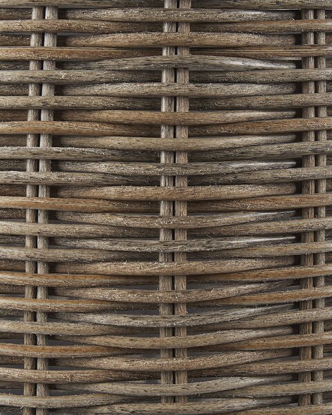2 darabos fonott virágtartó szett BITOLA PE Rattan 40/48 cm Barna