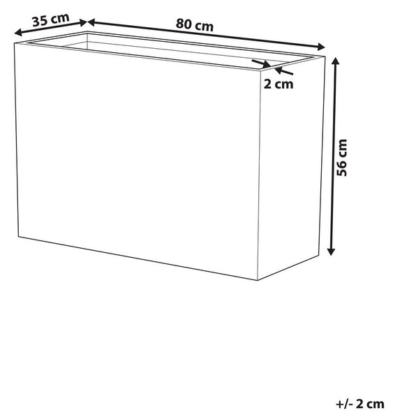 Virágcserép EDESSA 80 cm Szürke