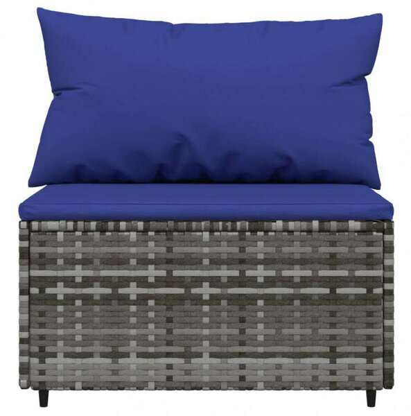 VidaXL 3 részes Kerti Ülőgarnitúra - Szürke Polyrattan