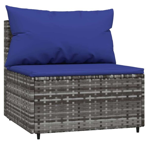 VidaXL 3 részes Kerti Ülőgarnitúra - Szürke Polyrattan