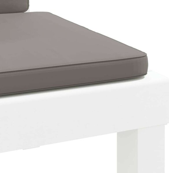 VidaXL Napozóágy Szett - Fehér - 2 Foteles