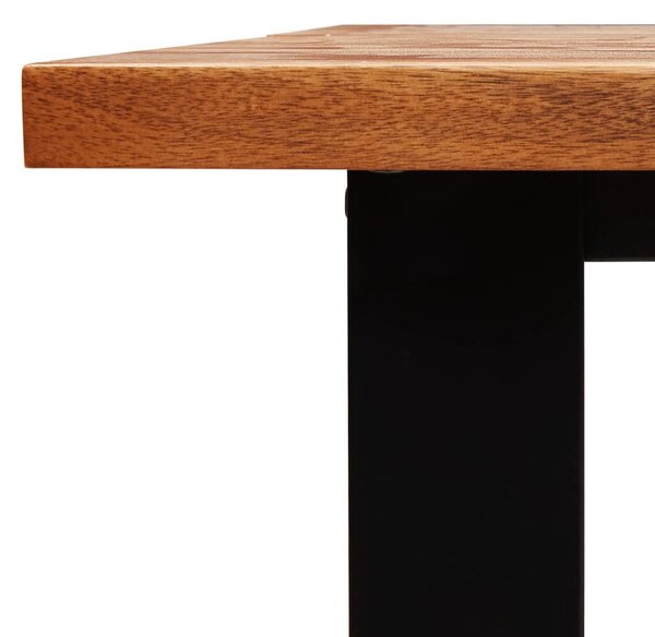 Tömör akácfa étkezőasztal természetes éllel 110 x 70 x 75 cm