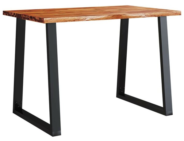 Tömör akácfa étkezőasztal természetes éllel 110 x 70 x 75 cm