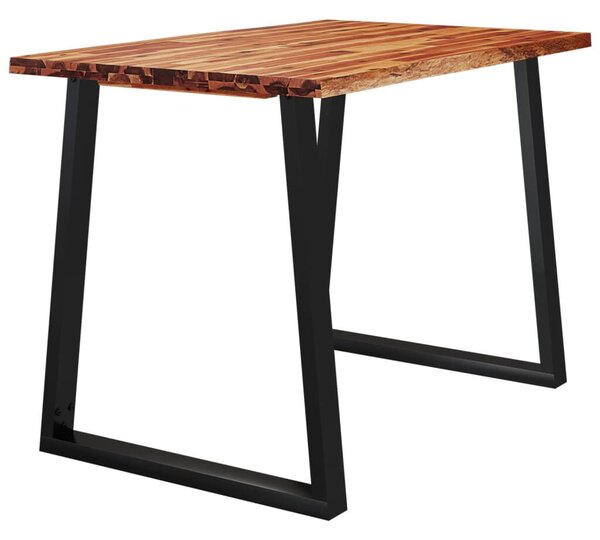 Tömör akácfa étkezőasztal természetes éllel 110 x 70 x 75 cm