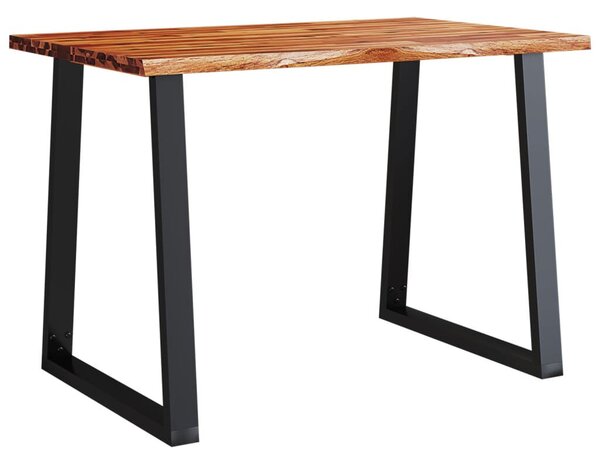 Tömör akácfa étkezőasztal természetes éllel 110 x 70 x 75 cm