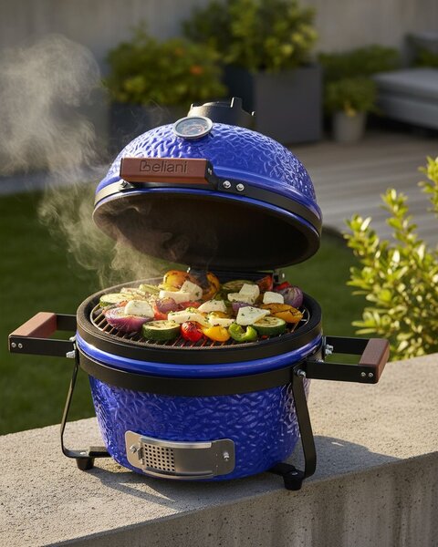 Mini grillező KAMADO Kerámia Kék