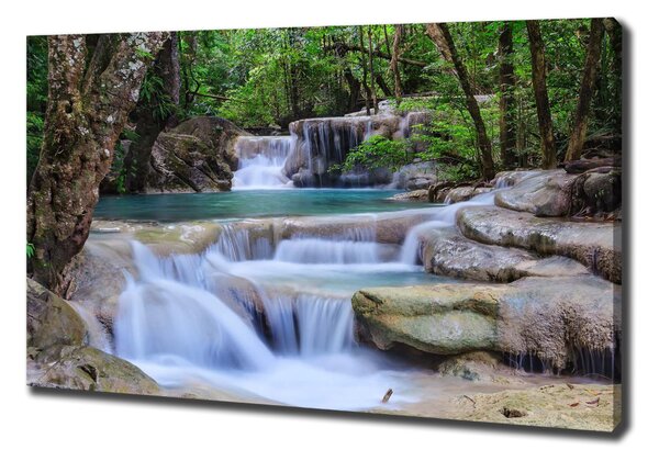 Vászon nyomtatás Cascade az erdőben