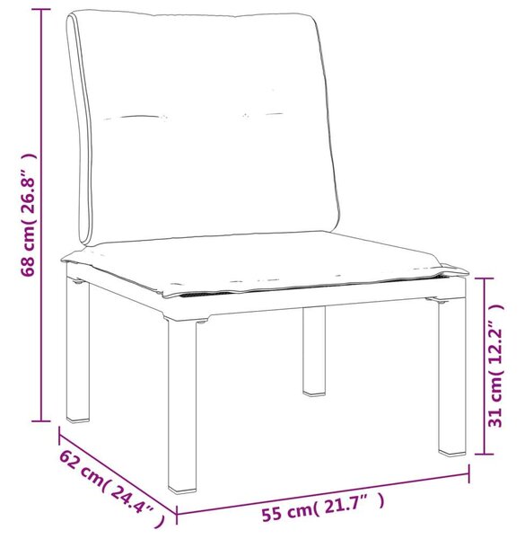 VidaXL Polyrattan Kerti Ülőgarnitúra - 4 részes - Fekete-Szürke