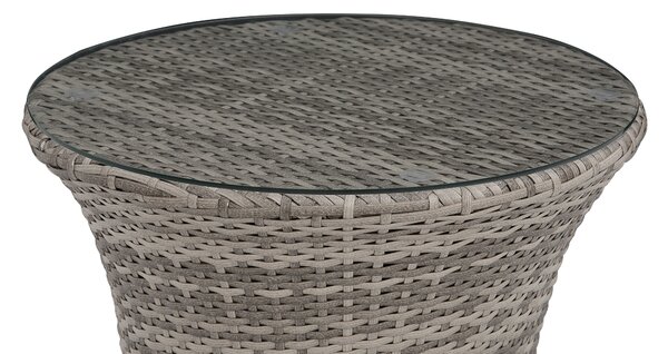 Bisztrószett párnákkal CAPRI PE Rattan Szürke