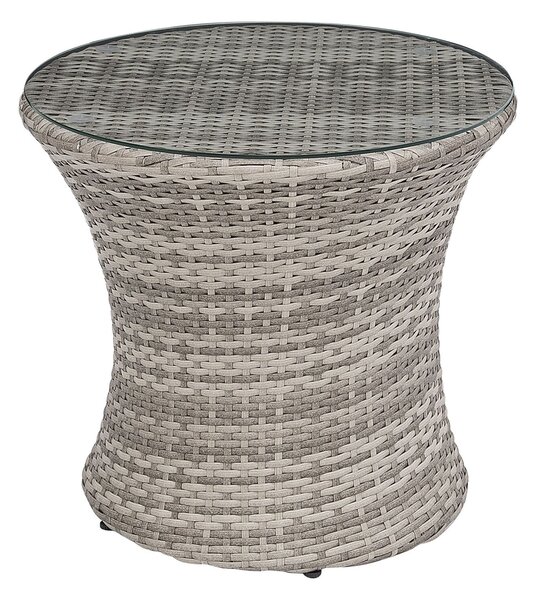 Bisztrószett párnákkal CAPRI PE Rattan Szürke