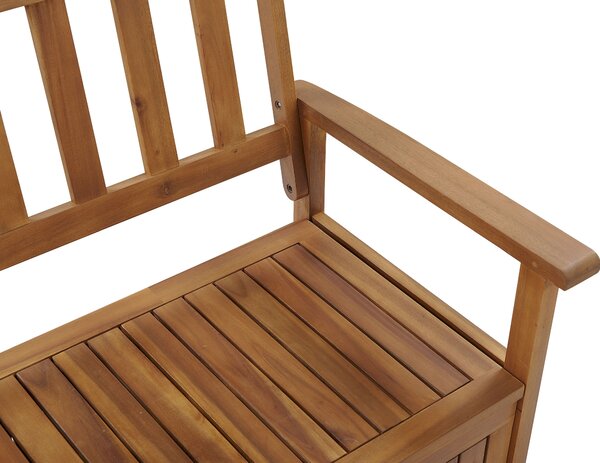 Kerti pad SOVANA 120 cm Ágyneműtartóval Akácfa Barna
