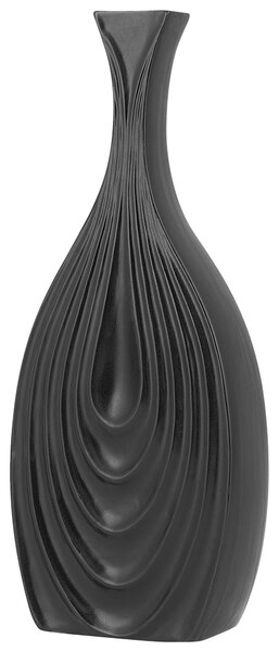 Dekor váza THAPSUS Kerámia 39 cm Fekete