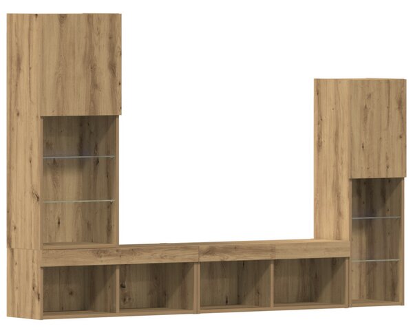 TV szekrény LED világítással Artisan tölgy 40.5x30x102 cm