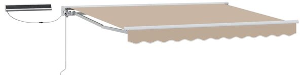 Elektromos Kihúzható Napernyő Beige és Fehér 2,5 x 2 m