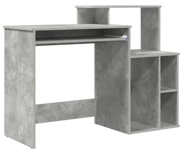 Tárolós Asztal Beton Szürke 120.5x44x88.5 cm Mérnöki Fa