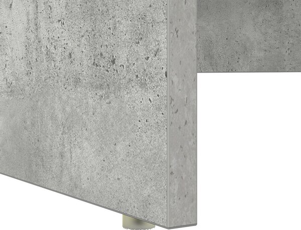 Tárolós Asztal Beton Szürke 120.5x44x88.5 cm Mérnöki Fa