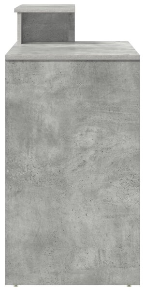 Tárolós Asztal Beton Szürke 120.5x44x88.5 cm Mérnöki Fa