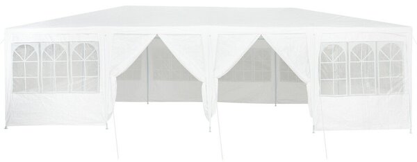 VidaXL Partysátor 12 Oldalfallal 8x4 m, PE, Fehér