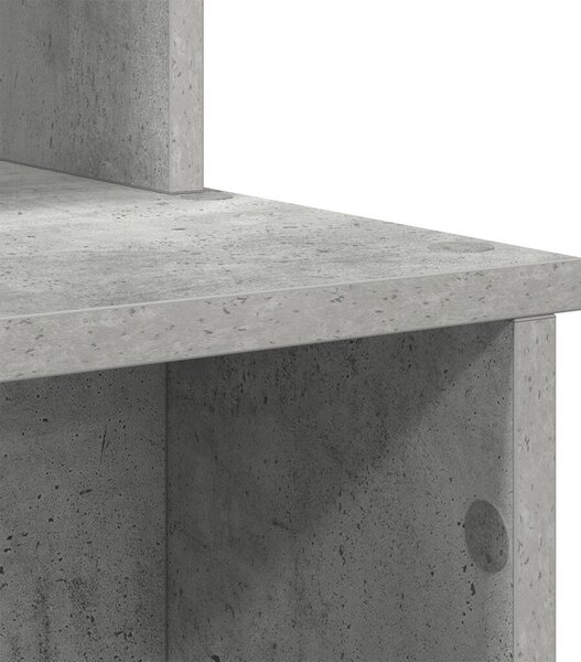 Tárolós Asztal Beton Szürke 120.5x44x88.5 cm Mérnöki Fa