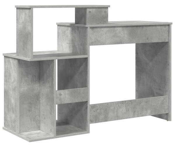 Tárolós Asztal Beton Szürke 120.5x44x88.5 cm Mérnöki Fa