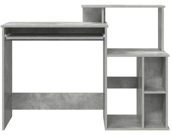 Tárolós Asztal Beton Szürke 120.5x44x88.5 cm Mérnöki Fa