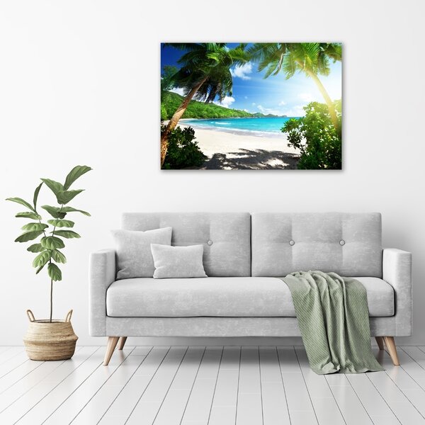 Vászon nyomtatás Seychelles strand