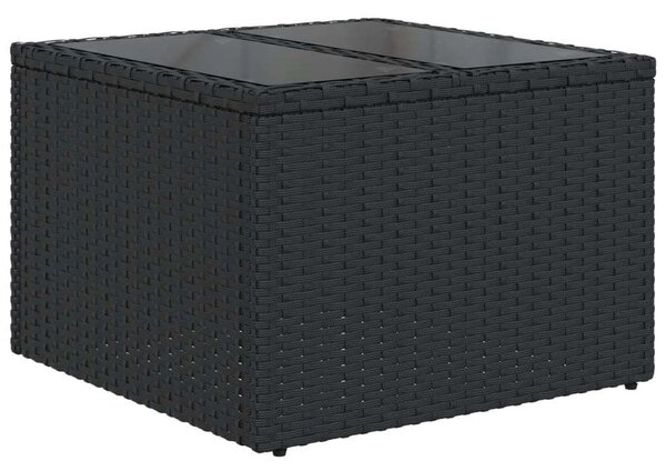 VidaXL Polyrattan Kerti Ülőgarnitúra - 7 részes - Fekete