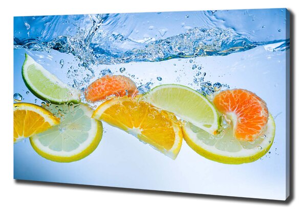 Fali vászonkép Citrus víz alatt