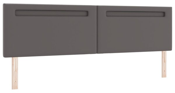 Egyszerű Design Fejtámla Szürke 200 cm Műbőr