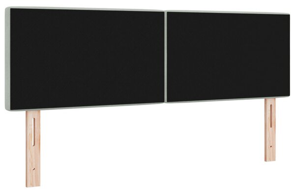 LED fejvég kristály gombbal tuftált világosszürke 72 cm bársony