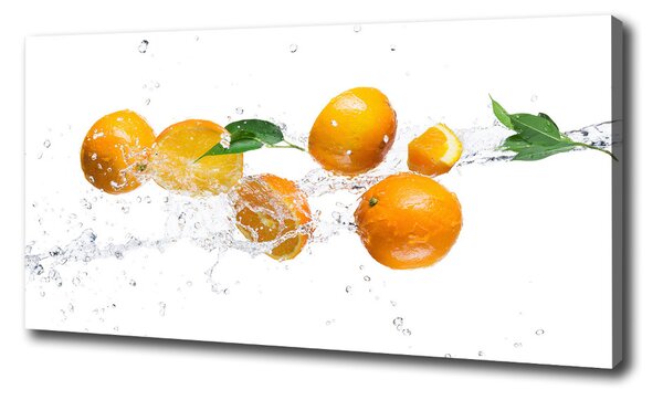 Feszített vászonkép Narancs és víz