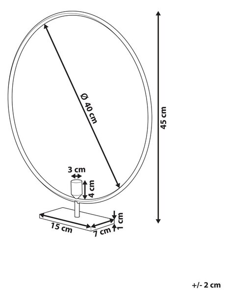 Gyertyatartó SERAM Fém 45 cm Arany