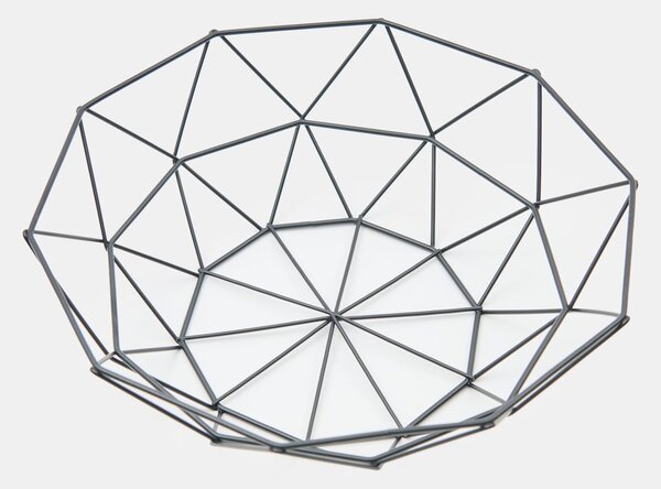Sinsay - Fém dekoratív tál geometrikus mintával - fekete