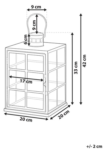 Lámpás BINTAN Fém 33 cm Fekete