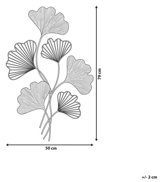 Fali Dekoráció INDIUM Fém 79 cm Arany