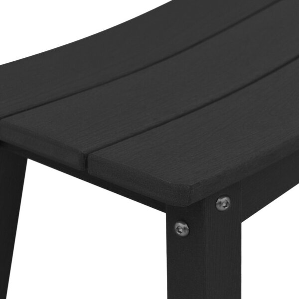 Bárszékek 6 db Fekete HDPE