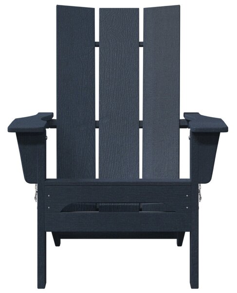 Összecsukható Adirondack Székek 2 db Tengerészkék 74.5x80.5x90 cm HDPE